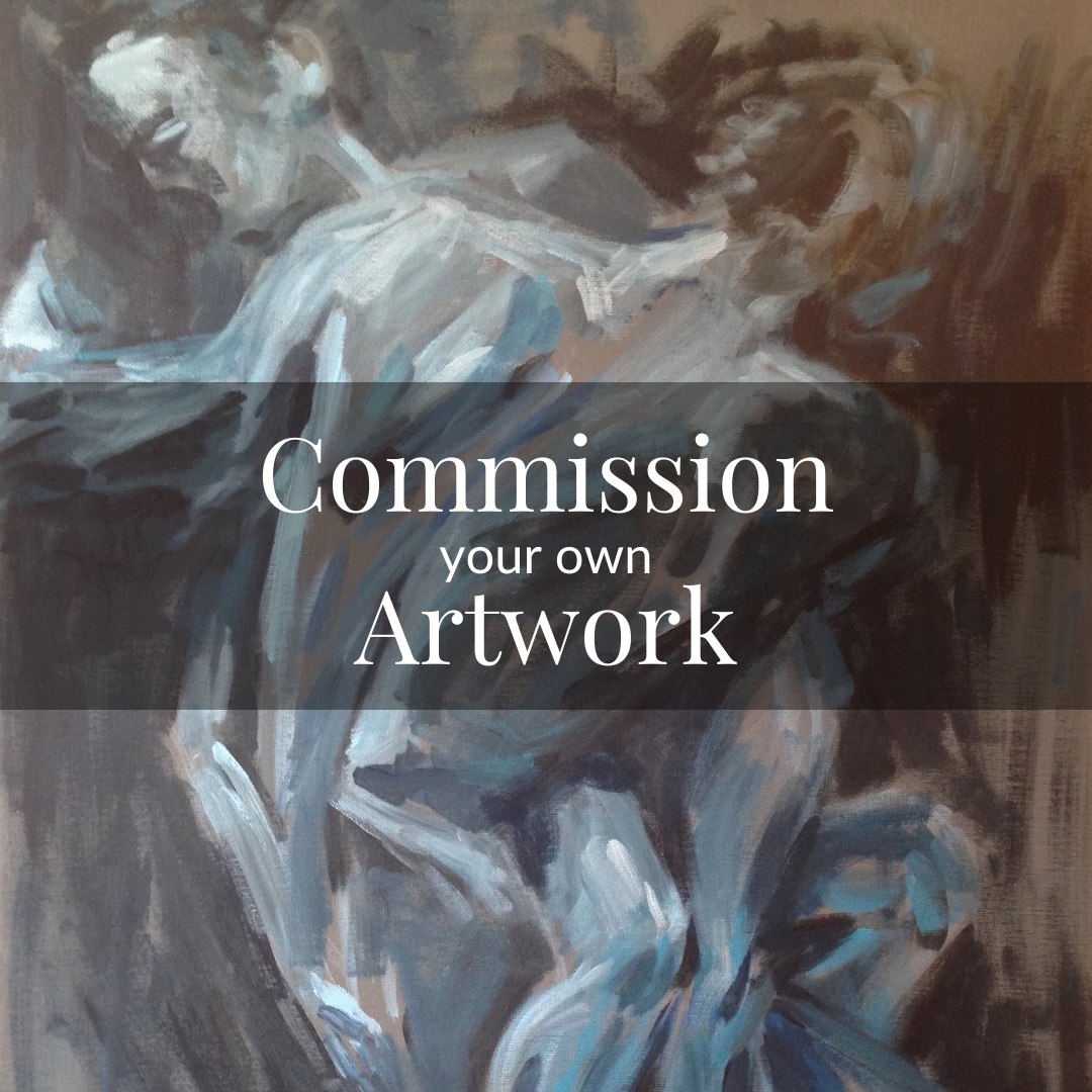 Loving Couple Custom Commission – bespoke painting commission by Roberta Heslop