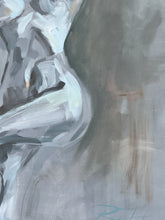 Load image into Gallery viewer, Textural detail from Auburn Beauty capturing the fluid motion of layered paint.