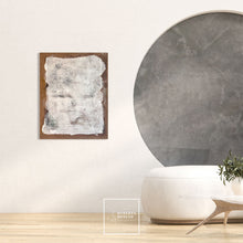 Load image into Gallery viewer, Textured hessian painting Echoes Within displayed in modern minimalist interior