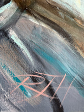 Load image into Gallery viewer, Close up of artist signature of Roberta Heslop on Silent Eloquence, original female form oil painting.