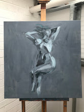 Load image into Gallery viewer, Work in progress of Auburn Beauty by Roberta Heslop, showing layered paint and evolving details on the canvas.