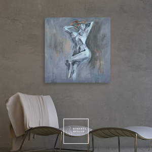 Interior view of Auburn Beauty by Roberta Heslop in a contemporary living space with soft natural lighting.