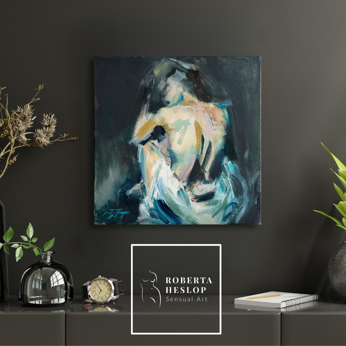 Into herself – original painting by Roberta Heslop – image 2
