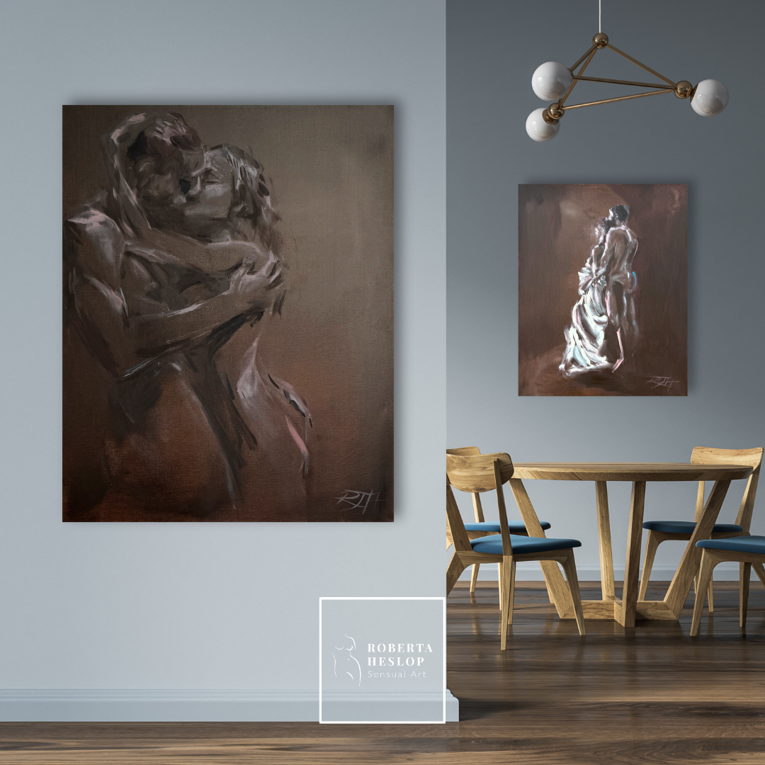 Sweet embrace – original painting by Roberta Heslop – image 8
