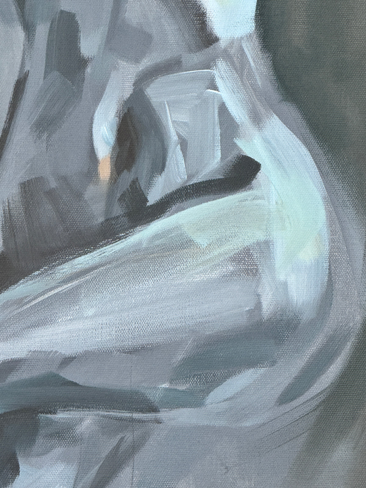 Detail of Auburn Beauty showing expressive brushwork and layered texture in the figure.
