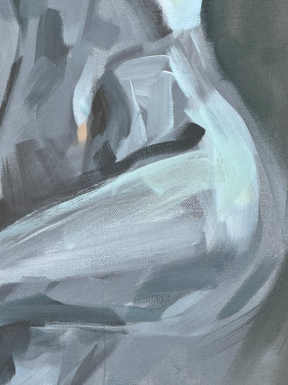 Detail of Auburn Beauty showing expressive brushwork and layered texture in the figure.