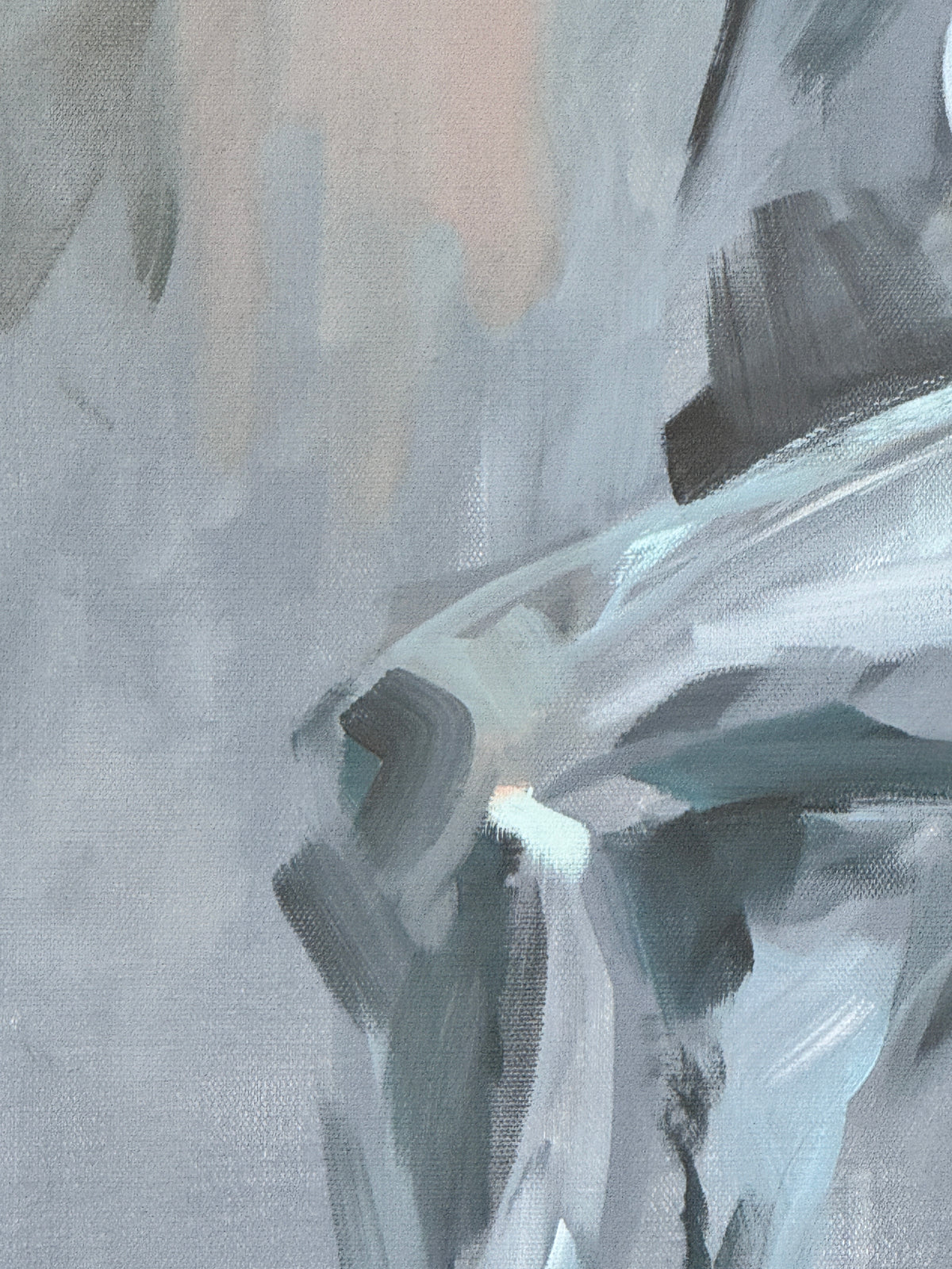 Zoomed-in section of Auburn Beauty revealing brushwork and subtle shifts in tone and light.