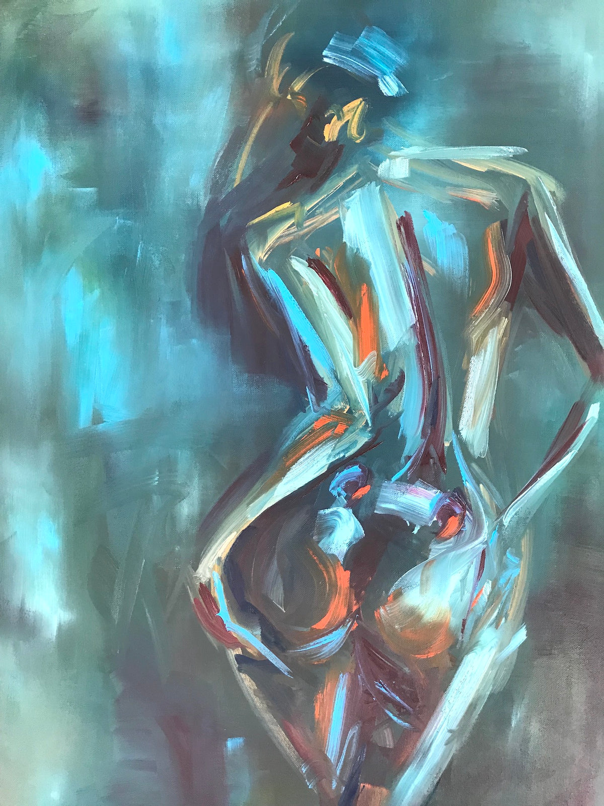 Come to Me limited edition giclee print brushstroke detail Canson Infinity Aquarelle Rag Roberta Heslop