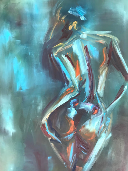 Come to Me limited edition giclee print brushstroke detail Canson Infinity Aquarelle Rag Roberta Heslop