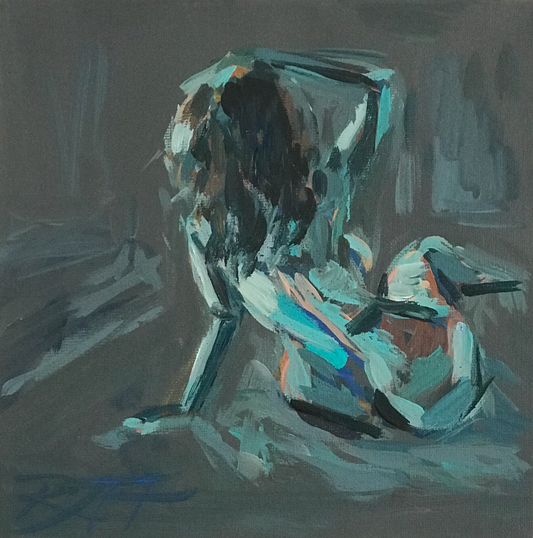 Hold that pose – original painting by Roberta Heslop
