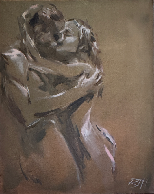 Sweet embrace – original painting by Roberta Heslop
