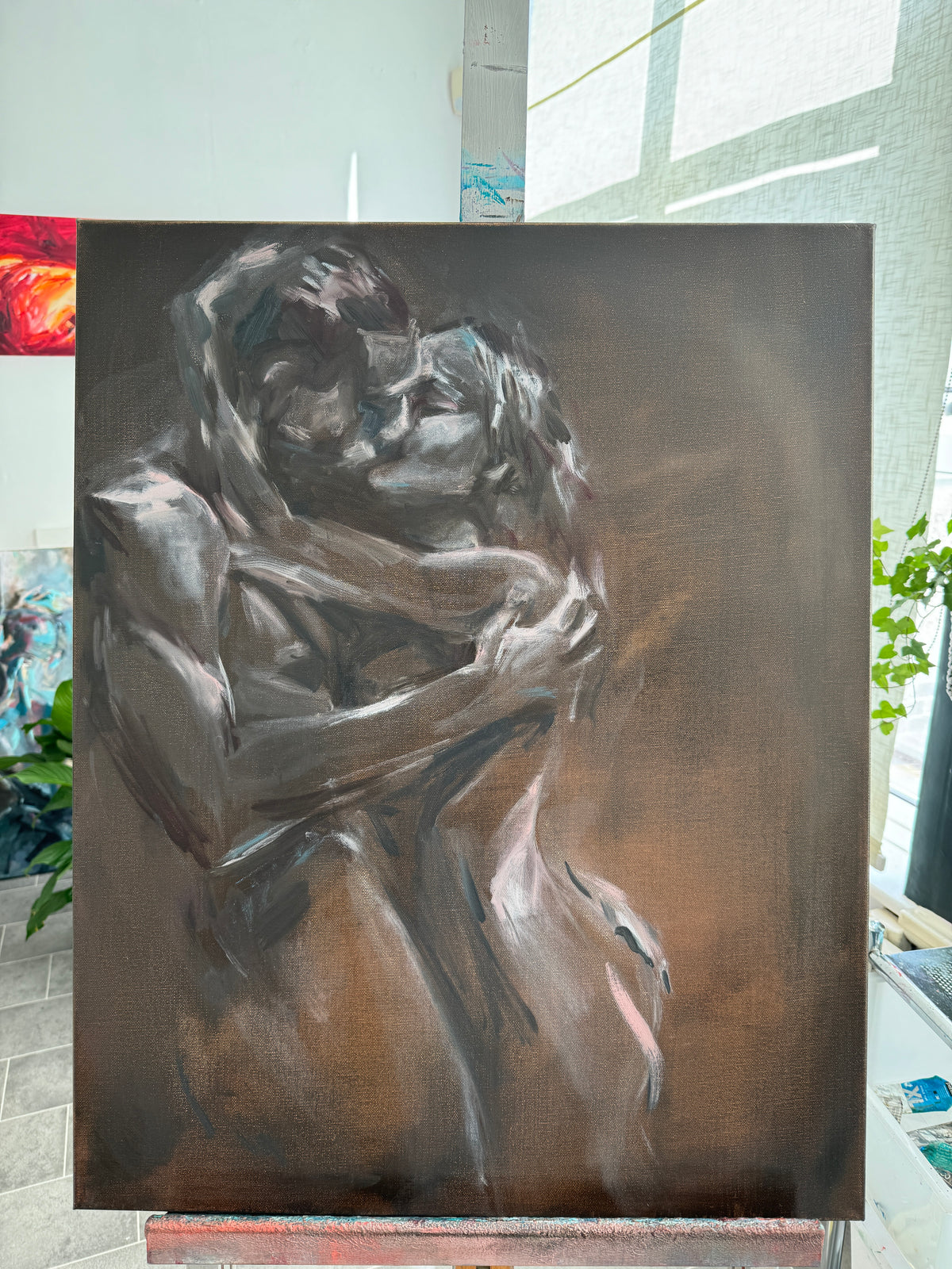 Sweet embrace – original painting by Roberta Heslop – image 5
