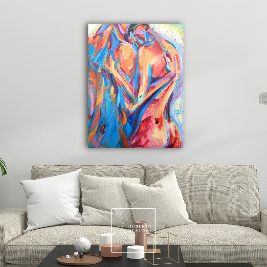 Safe Haven limited edition giclee print in situ living room Canson Infinity Aquarelle Rag Roberta Heslop