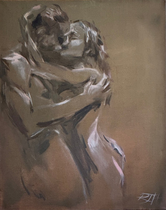Sweet Embrace limited edition giclee print Canson Infinity Aquarelle Rag Roberta Heslop
