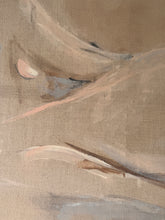 Load image into Gallery viewer, Detail of gestural marks in Anima original painting on linen by Roberta Heslop