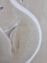 Load image into Gallery viewer, Detail of hip curve in Freya, original acrylic painting on linen by Roberta Heslop, bold gestural figurative art