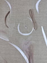 Load image into Gallery viewer, Detail of upper figure in Lila, original acrylic painting on linen by Roberta Heslop, gestural figurative art