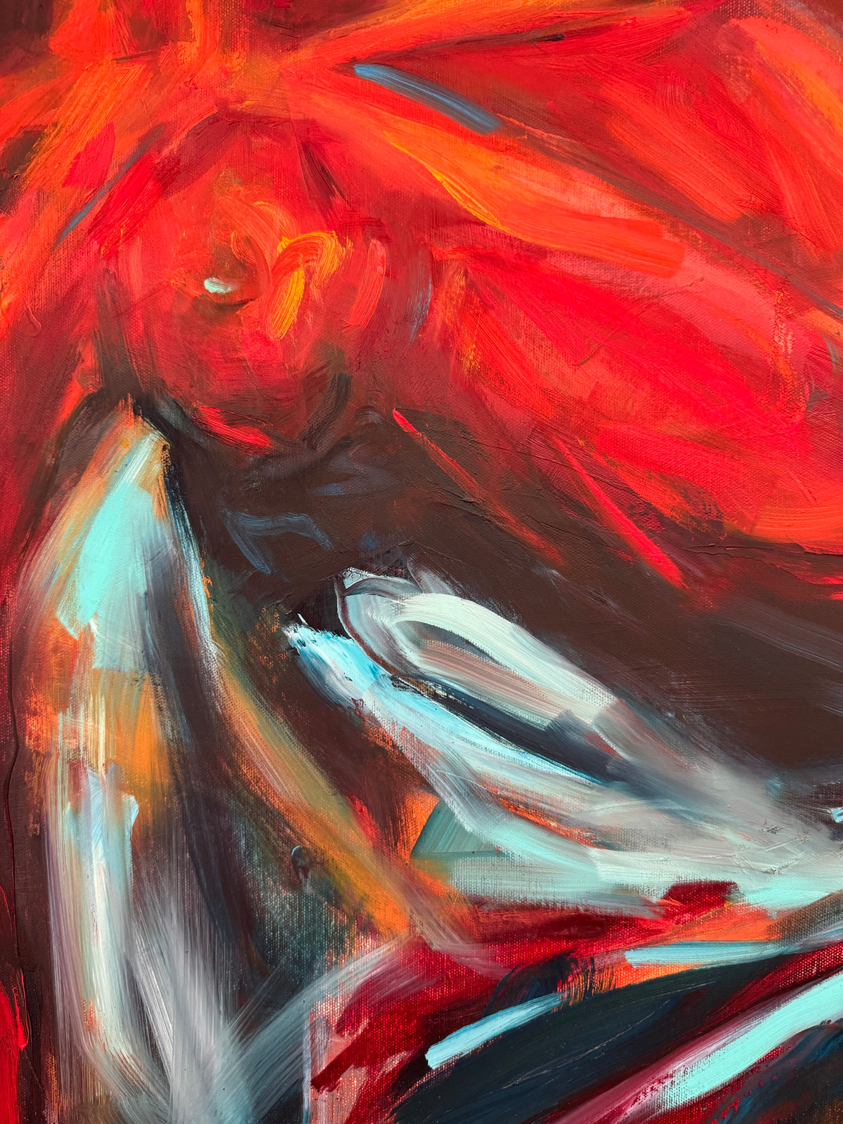 Aflame by Roberta Heslop — detail or alternative view of the oil painting