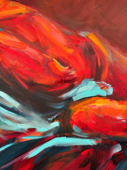 Aflame by Roberta Heslop — detail or alternative view of the oil painting