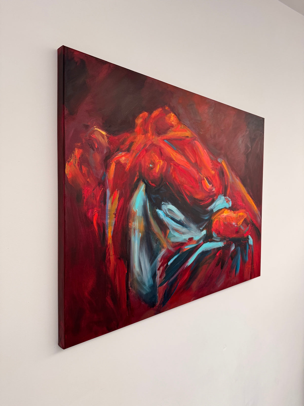 Aflame by Roberta Heslop — detail or alternative view of the oil painting