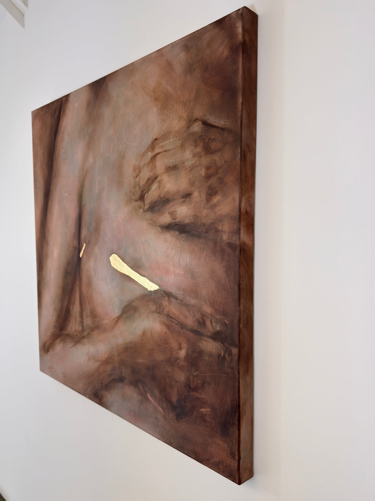Always This Bright by Roberta Heslop: angled view showing the painted canvas edges