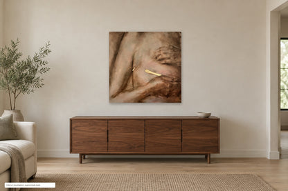 Always This Bright by Roberta Heslop shown as an unframed deep-edge canvas in a home interior visualisation; approximate scale