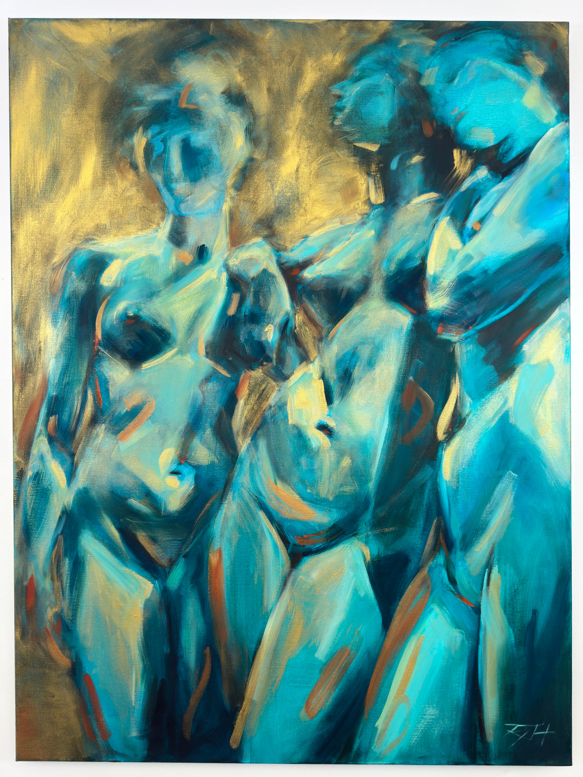 Golden Celebration by Roberta Heslop — detail or alternative view of the oil painting