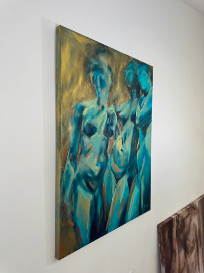 Golden Celebration by Roberta Heslop — detail or alternative view of the oil painting