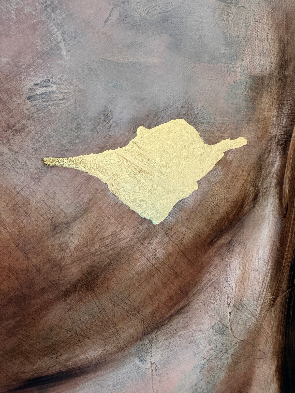 Golden Now by Roberta Heslop: gold leaf detail on the female torso