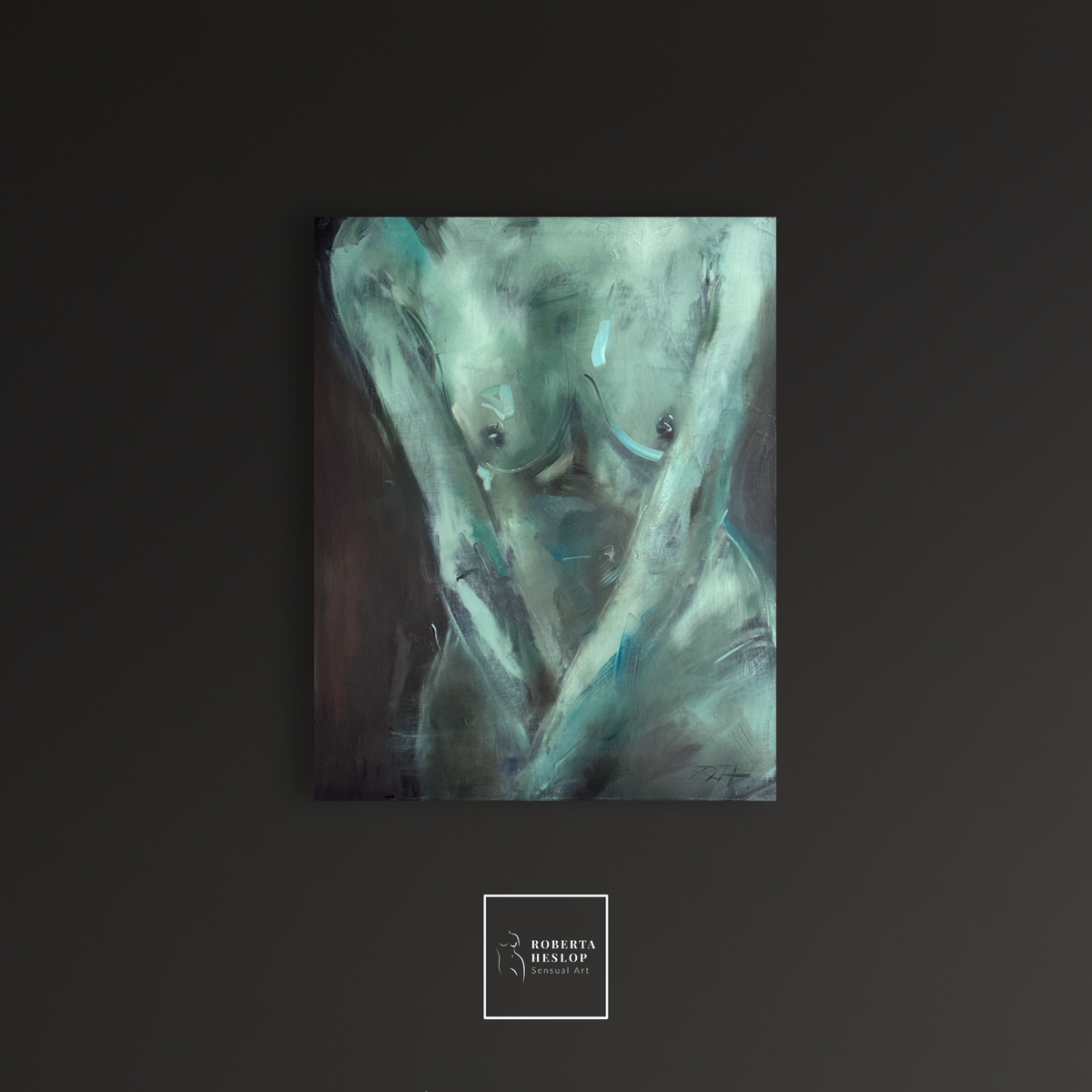 Grace – Original Oil Painting by Roberta Heslop Displayed in Interior Setting