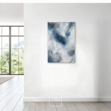 Load image into Gallery viewer, Abstract neutral painting The Quiet Between displayed in serene modern interior
