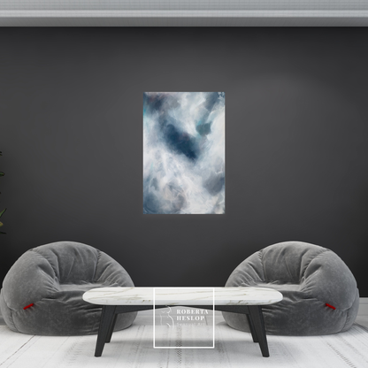 Contemporary art The Quiet Between by Roberta Heslop in minimalist living setting