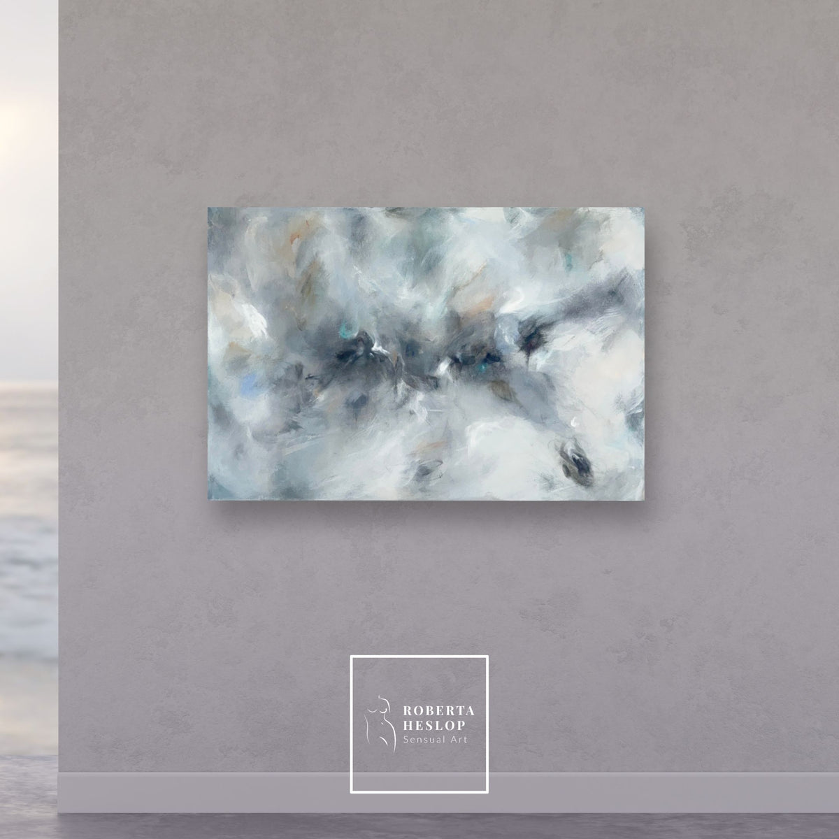 Contemporary art Where Light Rests by Roberta Heslop in luxury hallway setting