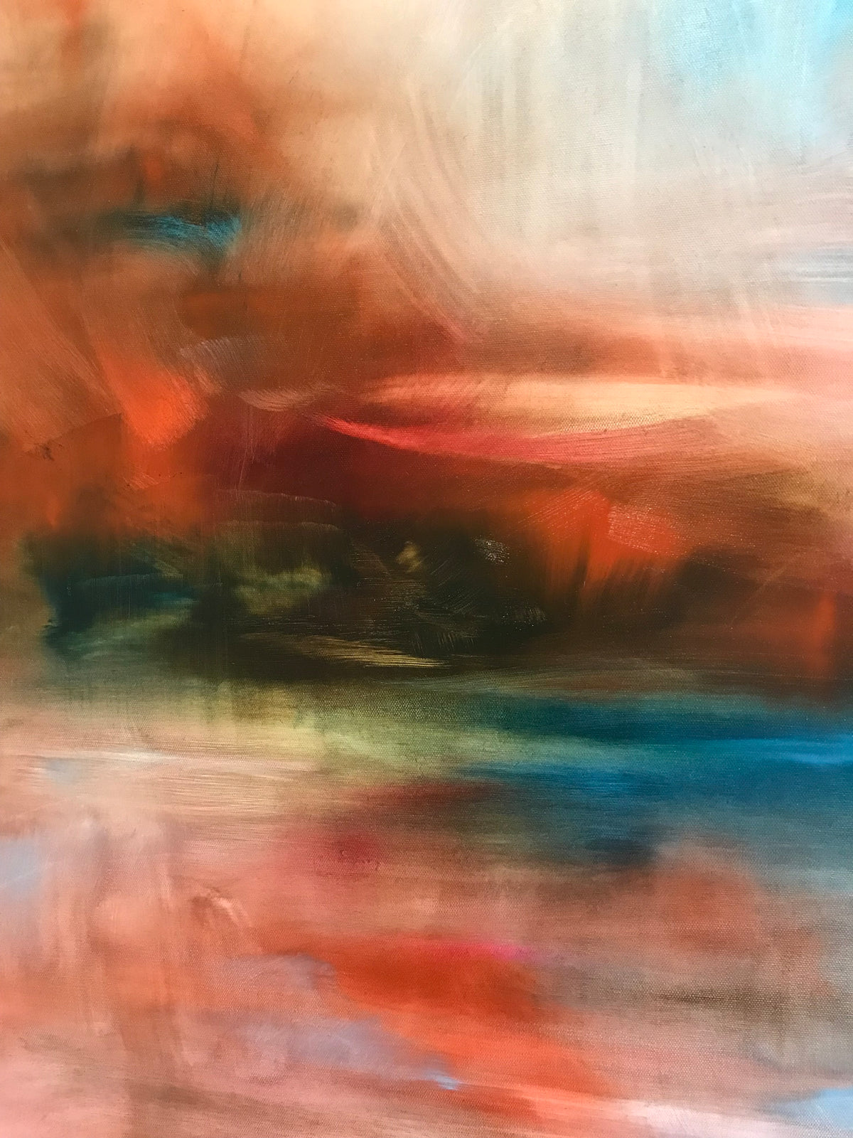 Autumn lake – original painting by Roberta Heslop – image 3
