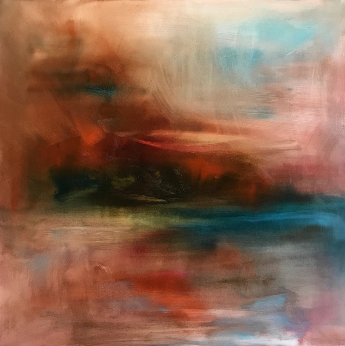Autumn lake – original painting by Roberta Heslop – image 2
