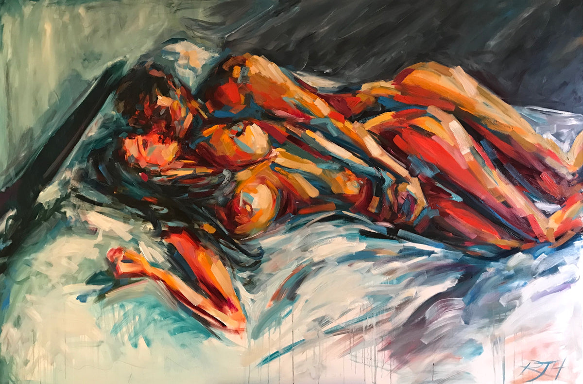 Intimately yours - Extra Large canvas – original painting by Roberta Heslop – image 2
