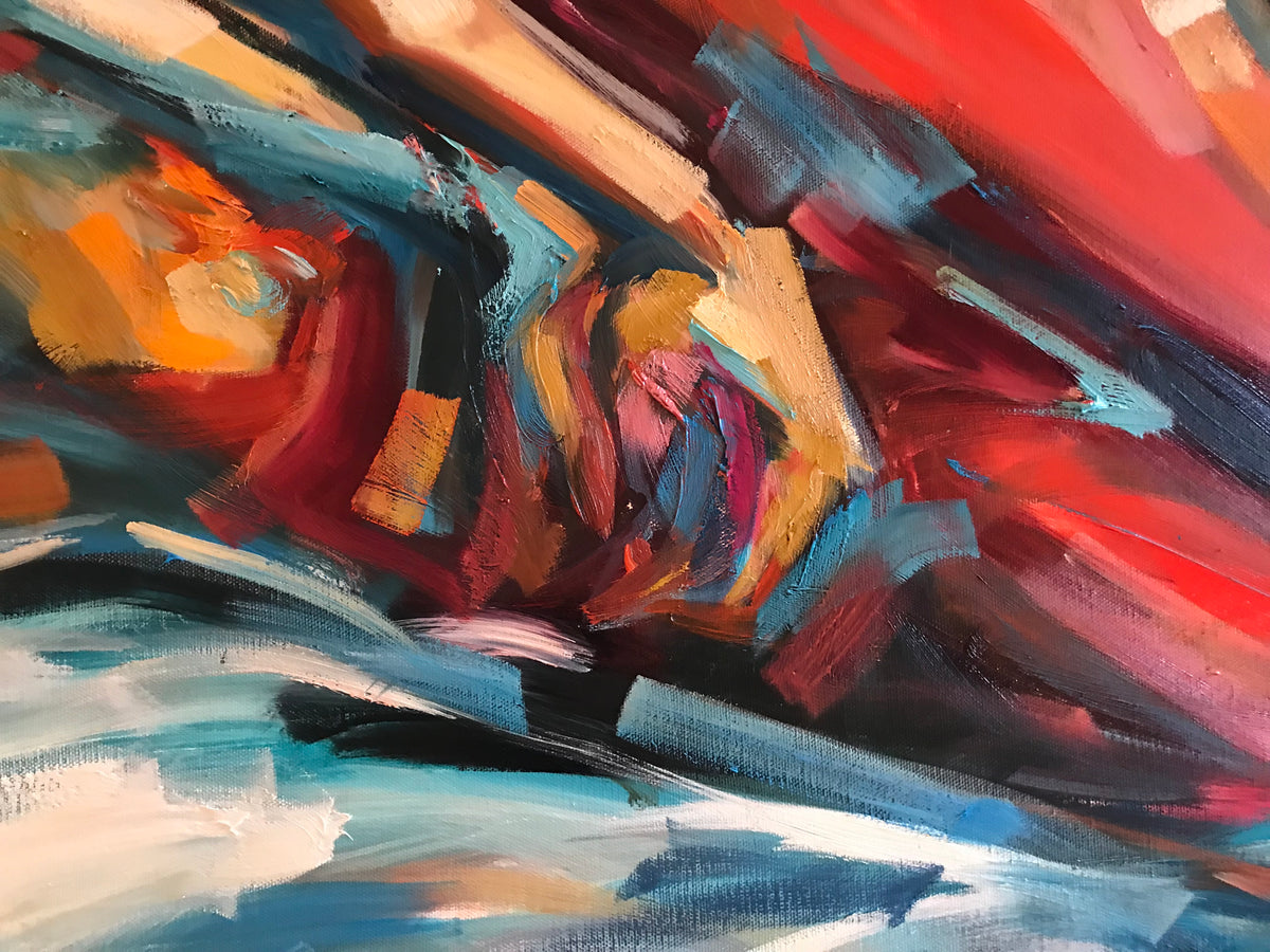 Intimately yours - Extra Large canvas – original painting by Roberta Heslop – image 3
