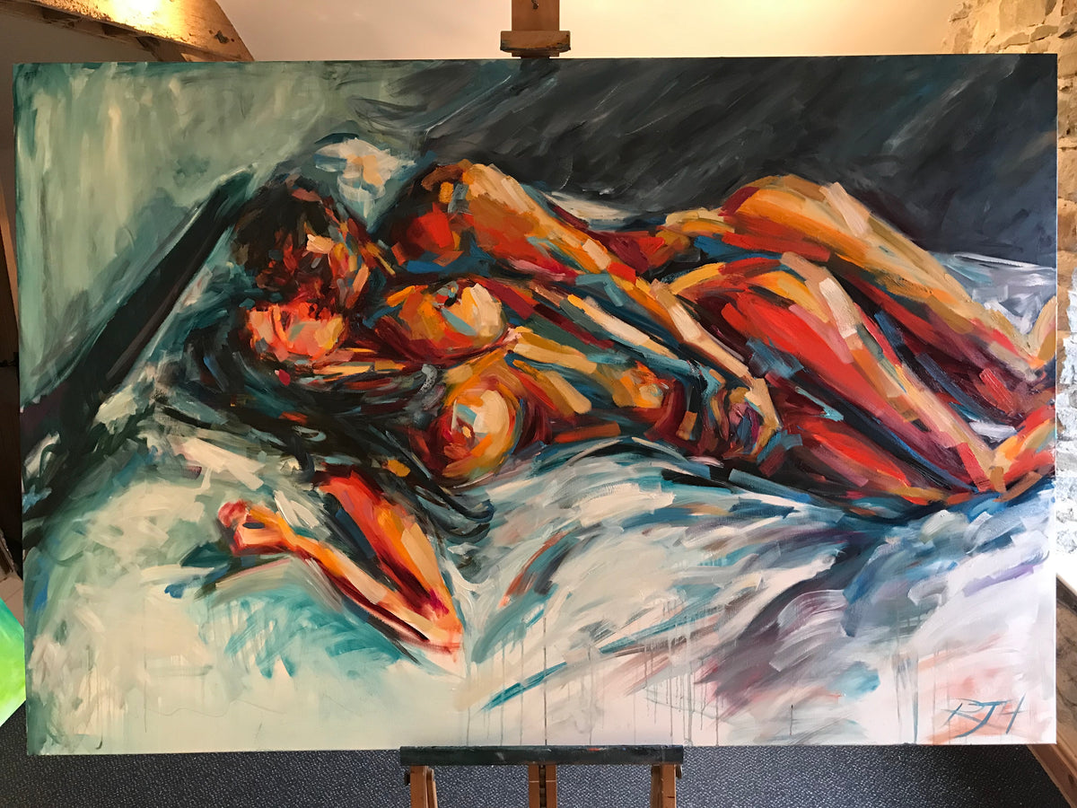 Intimately yours - Extra Large canvas – original painting by Roberta Heslop – image 4
