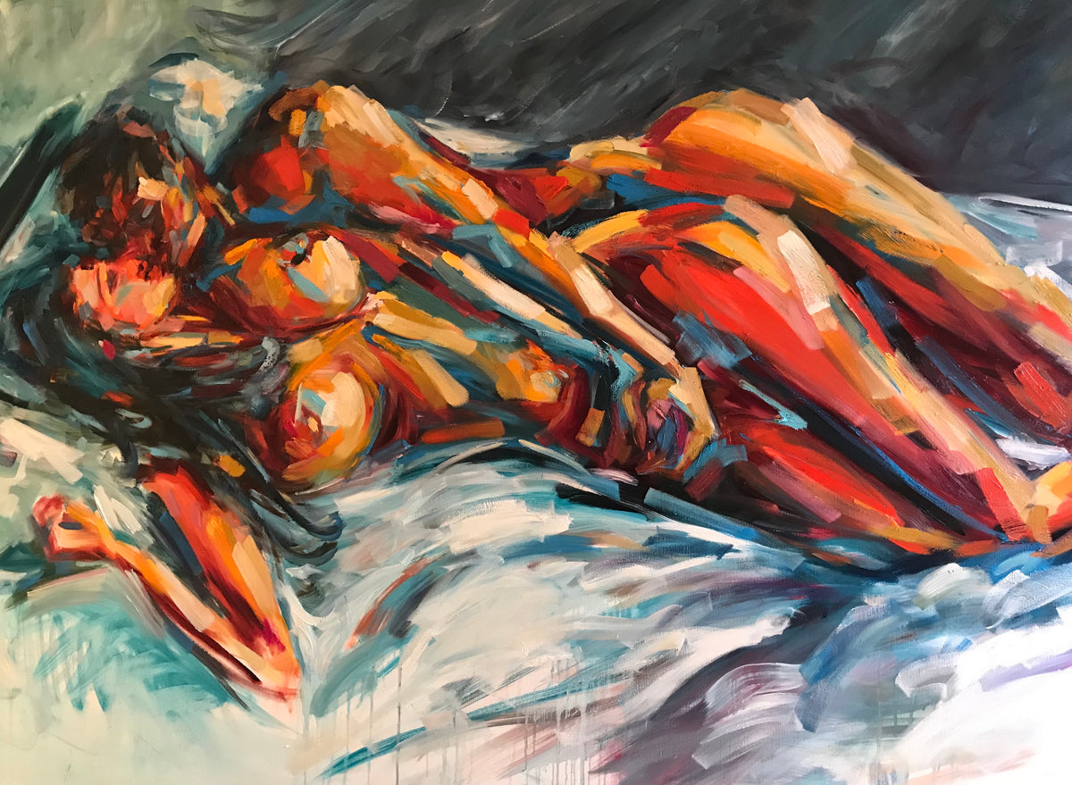 Intimately yours - Extra Large canvas – original painting by Roberta Heslop – image 5
