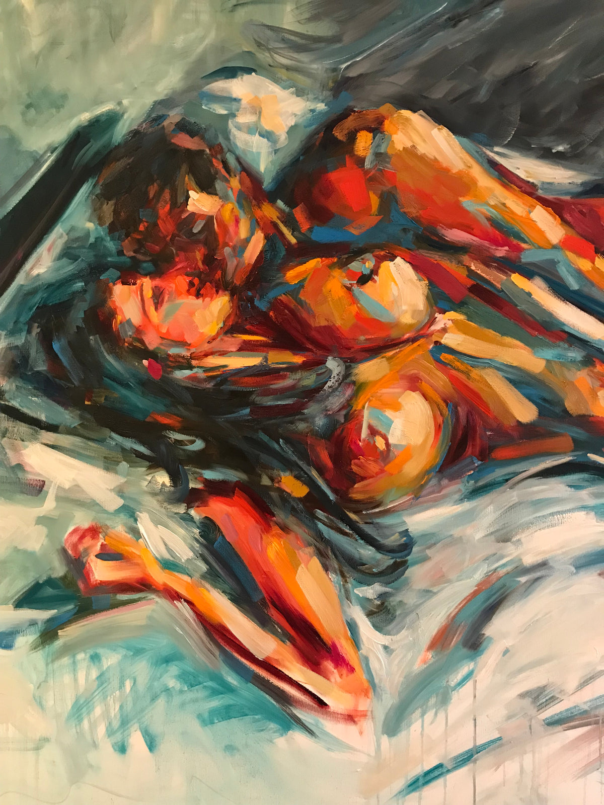 Intimately yours - Extra Large canvas – original painting by Roberta Heslop – image 6
