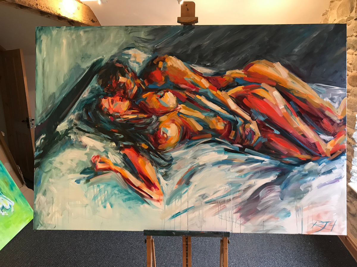 Intimately yours - Extra Large canvas – original painting by Roberta Heslop – image 12
