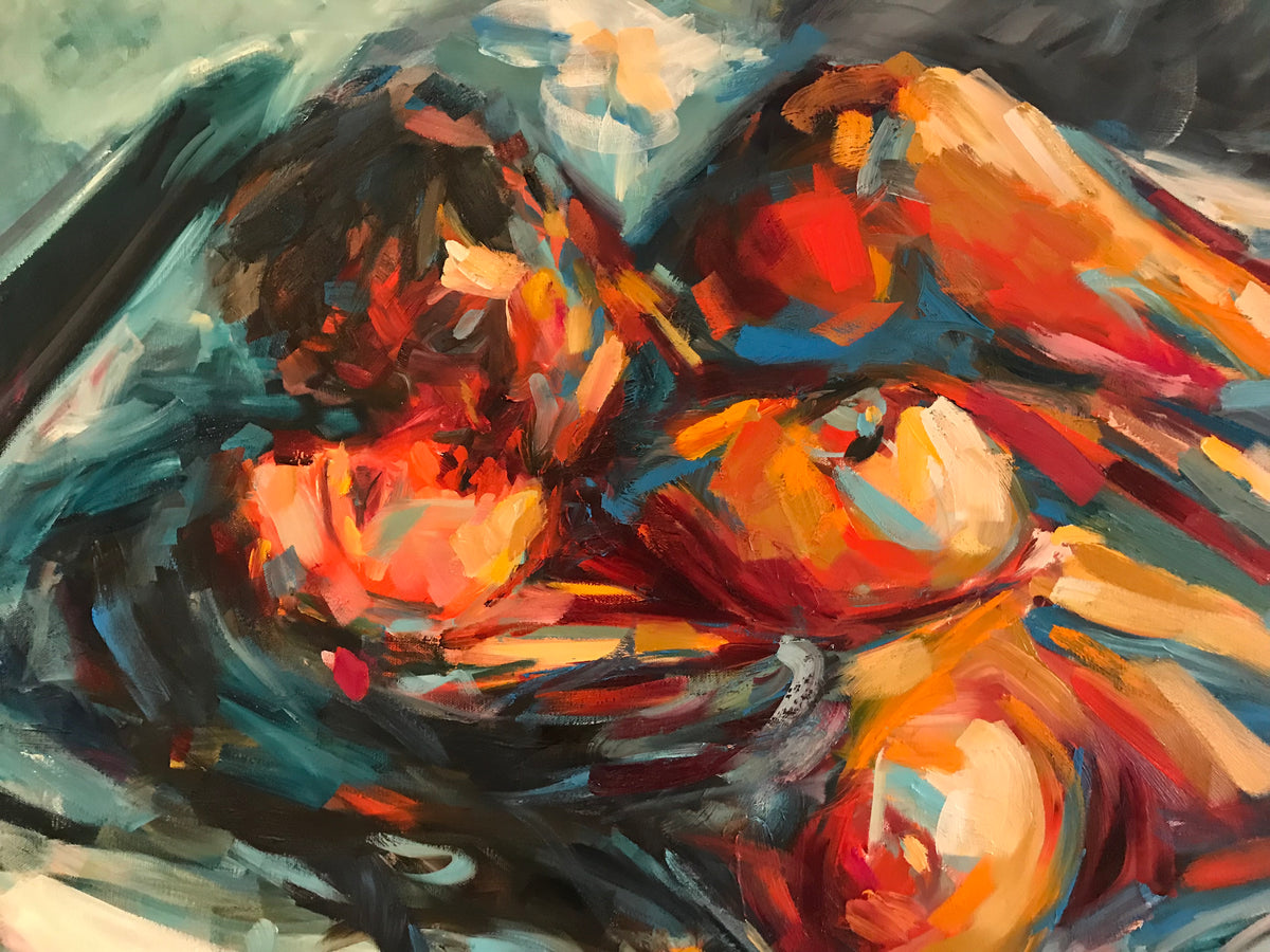 Intimately yours - Extra Large canvas – original painting by Roberta Heslop – image 14
